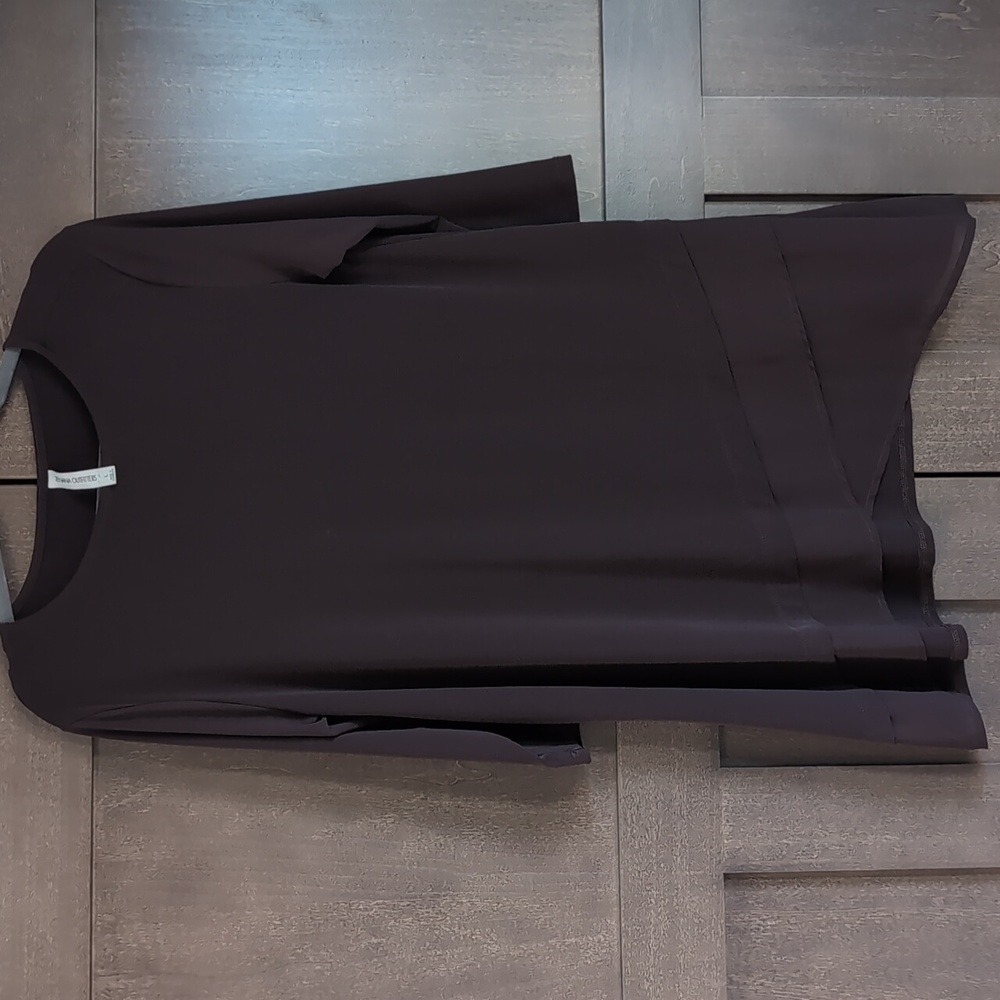 Long brown dress shirt